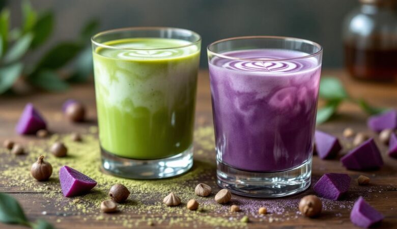 Matcha vs ube : duel coloré entre deux boissons tendances – Les Astuces de Lisa